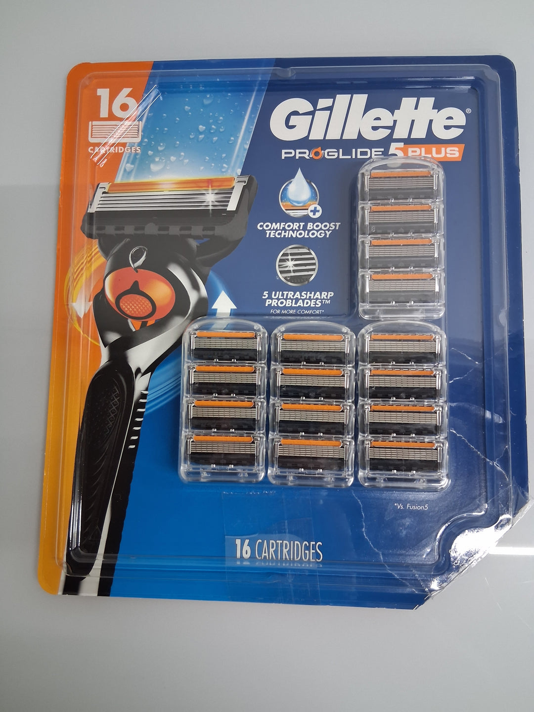 Gillette Proglide Plus Razor Cartridge Refills, 16-count