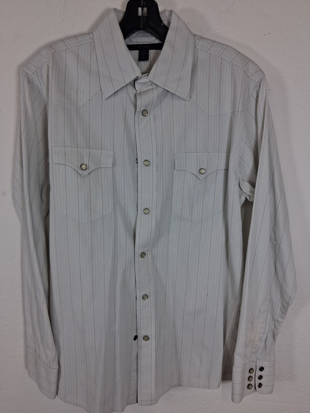 Express Mens Long Sleeve Cowboy Cut Shirt - Size M