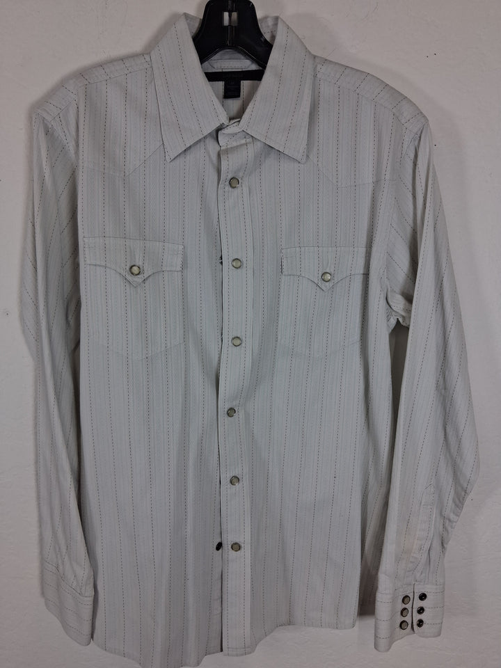 Express Mens Long Sleeve Cowboy Cut Shirt - Size M