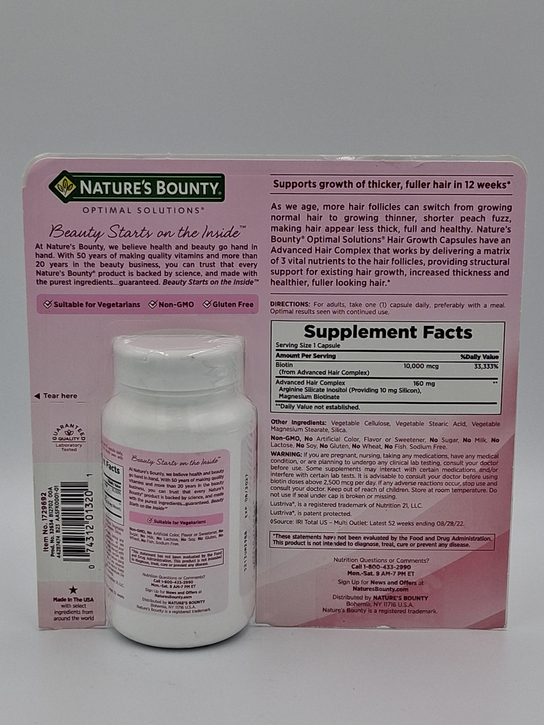 Nature's Bounty - Optimal Solutions Hair Growth, 90 capsules
