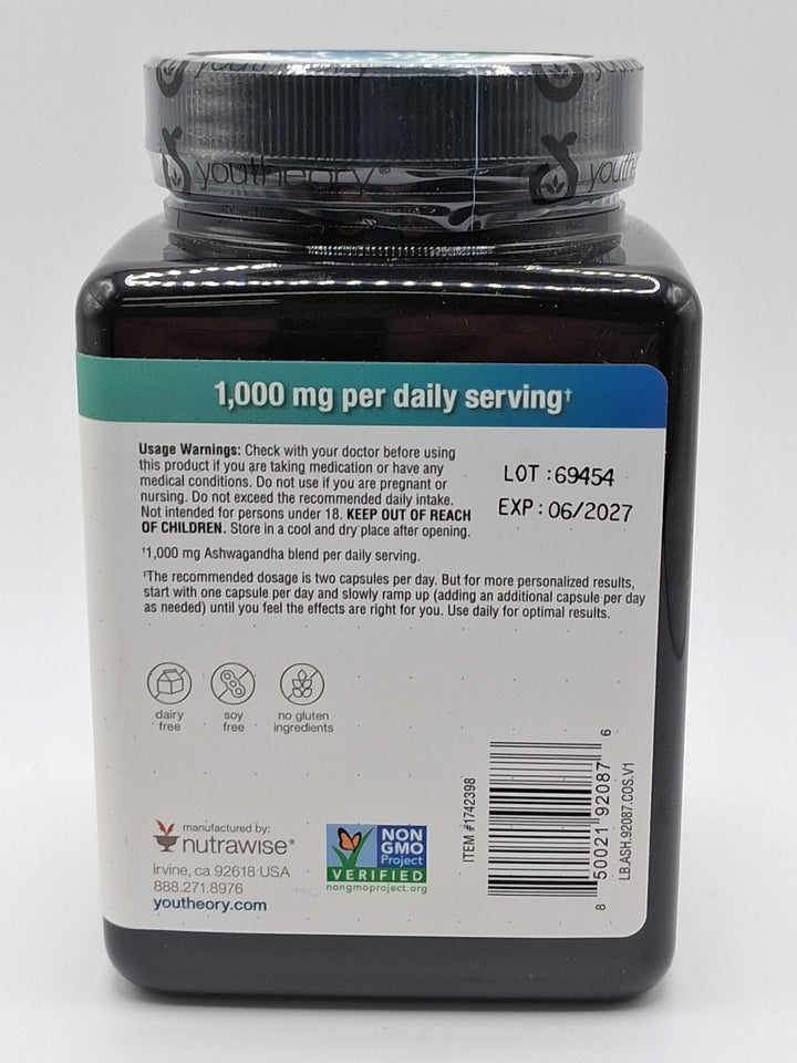 Youtheroy- Ashwagandha (180 capsules)