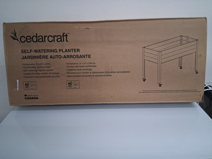 Cedarcraft Self-Watering Planter 21"x 47"x 32"H