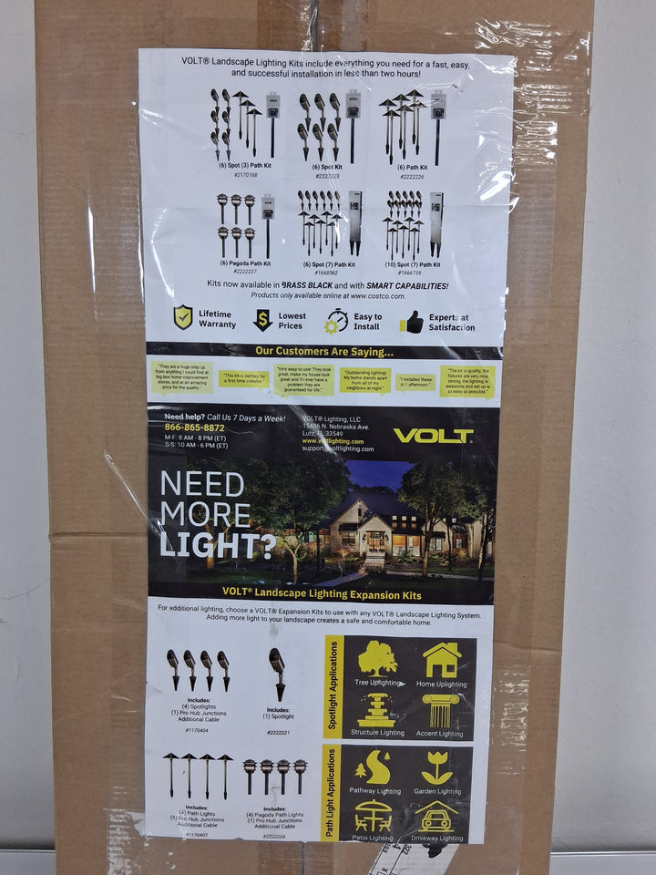 VOLT - Low Voltage LED Outdoor Path Light Landscape Lighting Expansion Kit - 4 Pack
