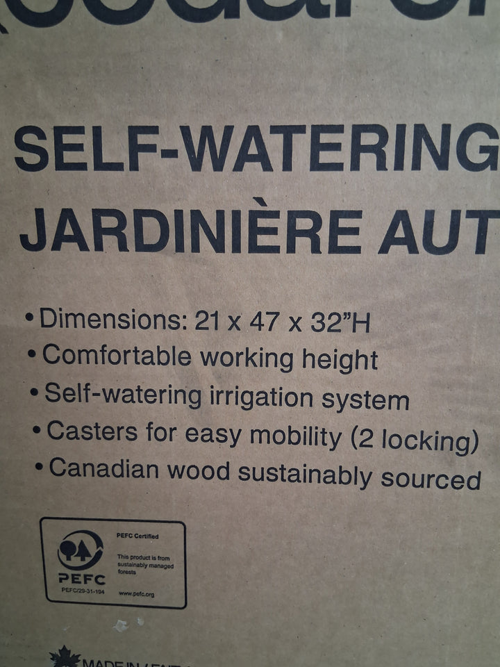 Cedarcraft Self-Watering Planter 21"x 47"x 32"H