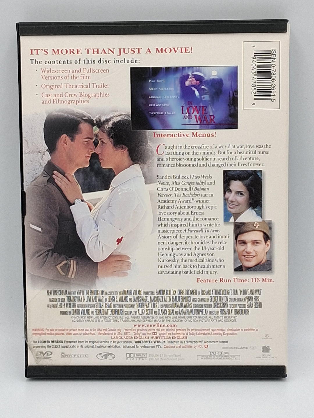 DVD - In Love and War