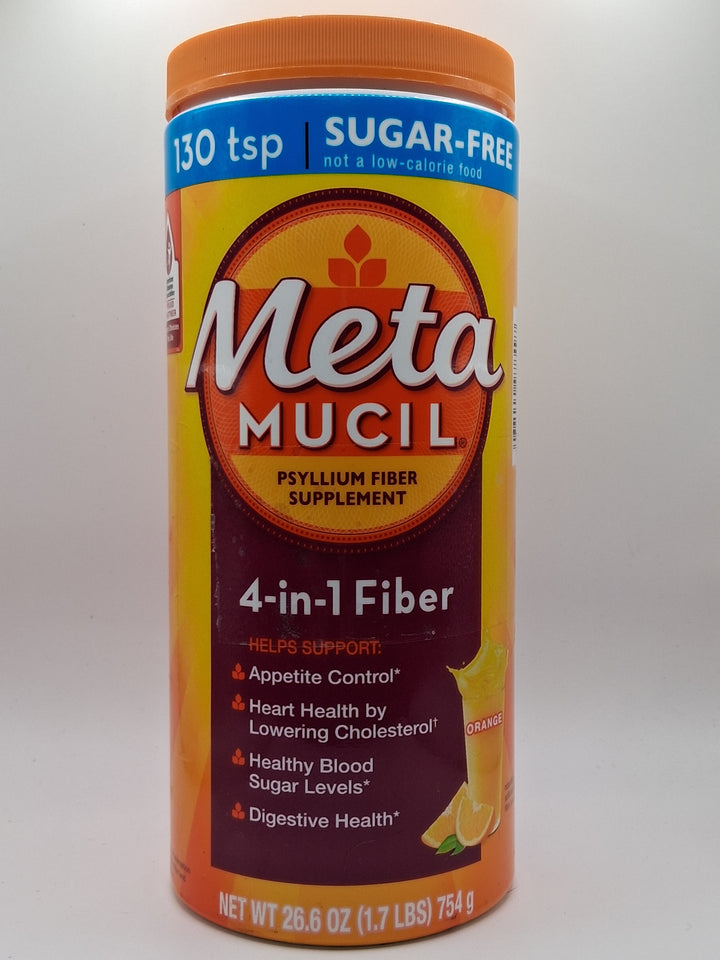 Metamucil Fiber Supplement, Orange Sugar Free, 130 teaspoons