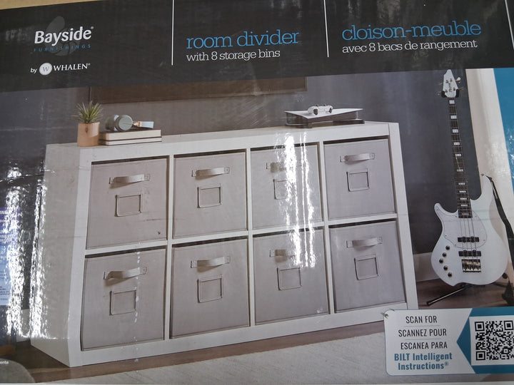 Bayside-Onin Room Divider with 8 Storage Bins
