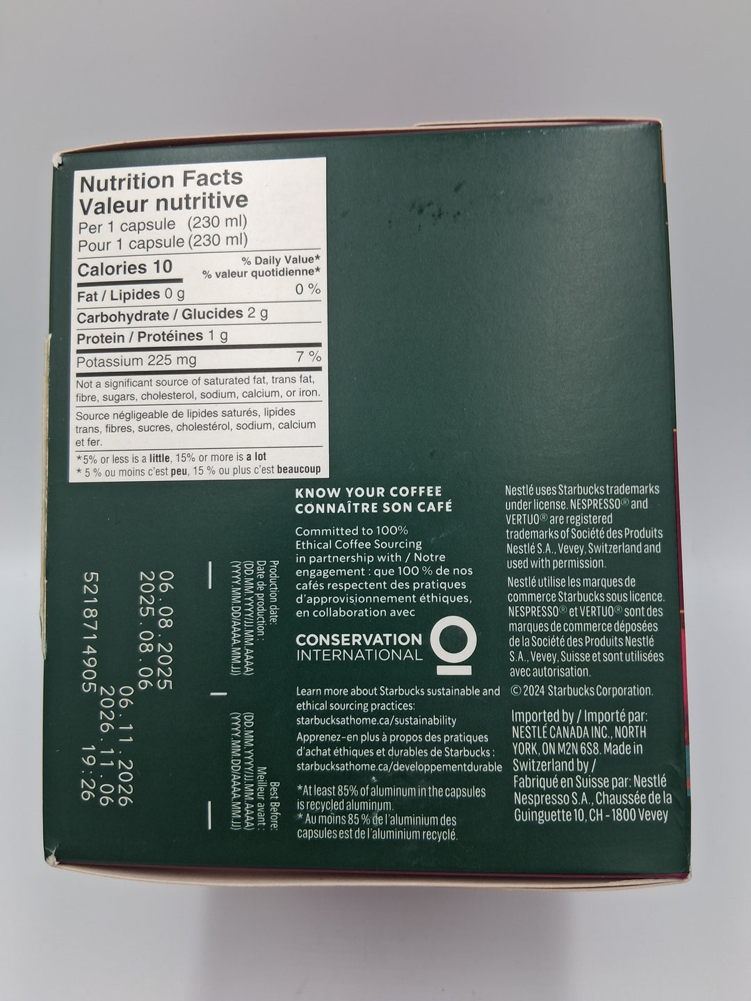Starbucks Caffe Verona Nespresso