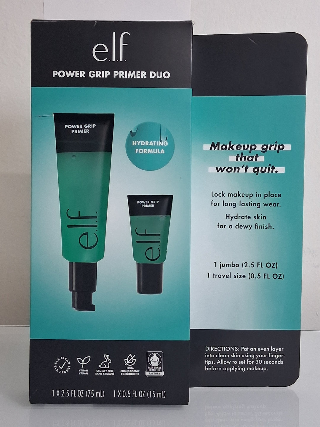 e.l.f - Power Grip Primer Duo / 1 Jumbo 2.5 fl. oz. + 1 Travel Size 0.5 fl. oz.