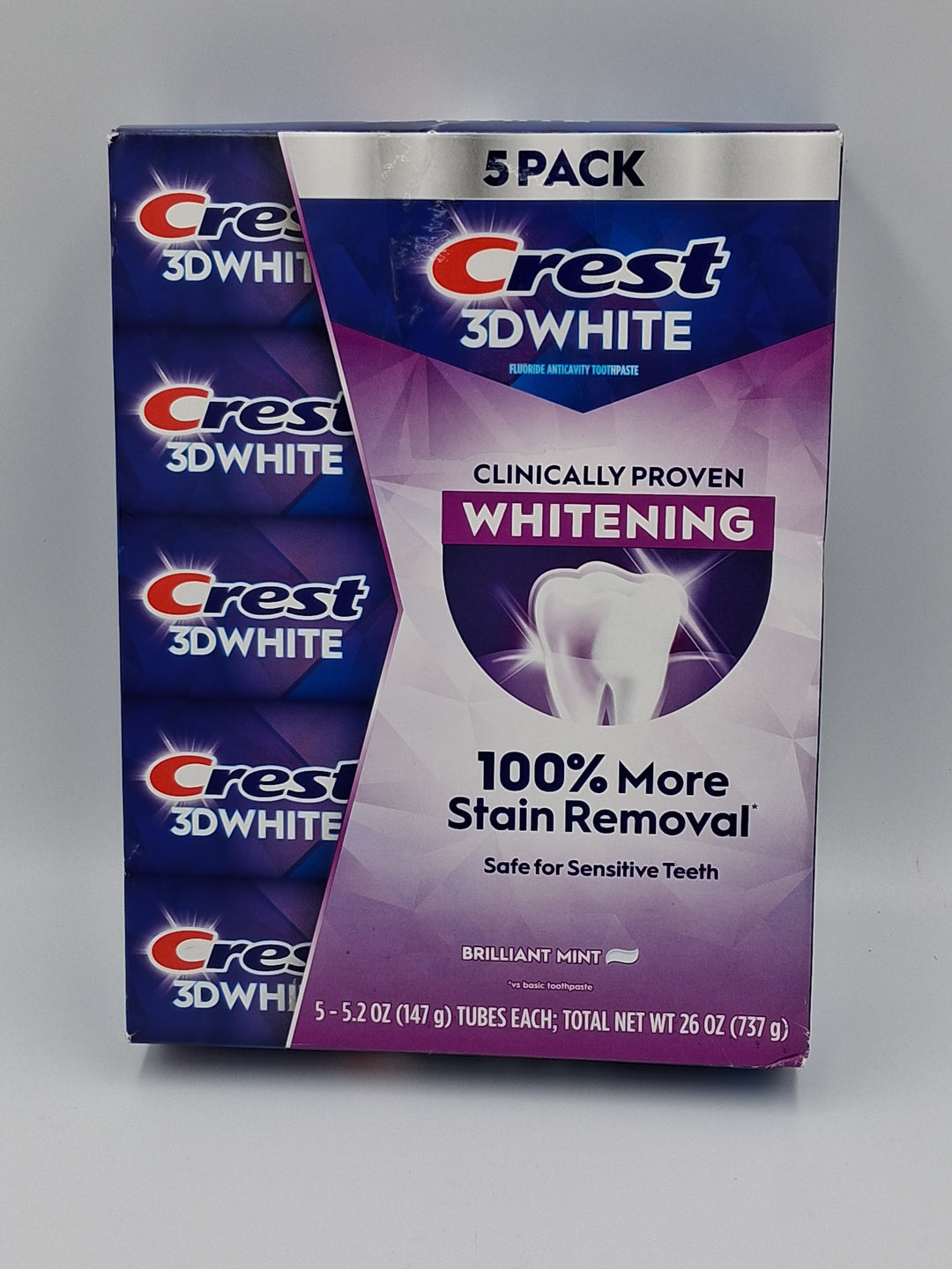 Crest 3D White Brilliant Mint 5 Pack