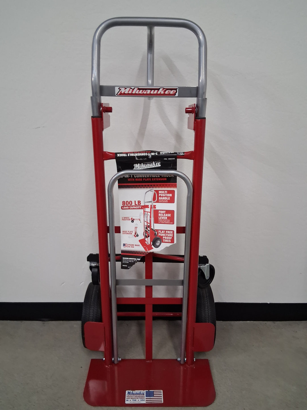 Milwaukee-3-in-1 Convertible Hand Truck with Nose Plate Extension