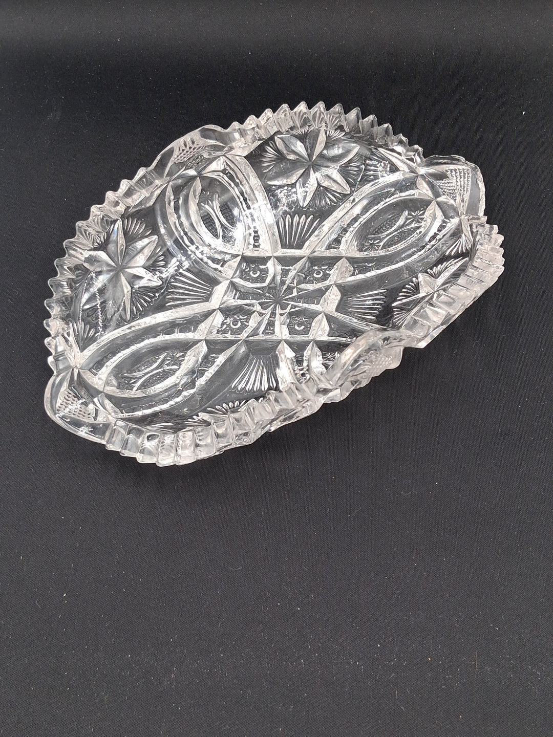 Vintage - Cut Glass 4 Piece Set + 1 Pressed Glass Piece