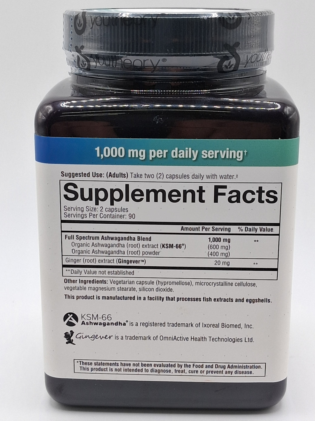 Youtheroy- Ashwagandha (180 capsules)