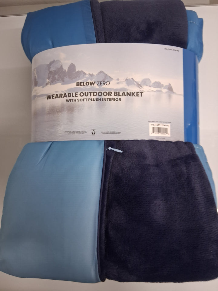 Below Zero Wearable Outdoor Blanket with Soft Plush Interior