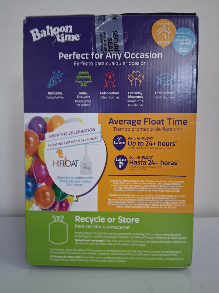Balloon Time Jumbo Helium Tank Kit with Hi-Float