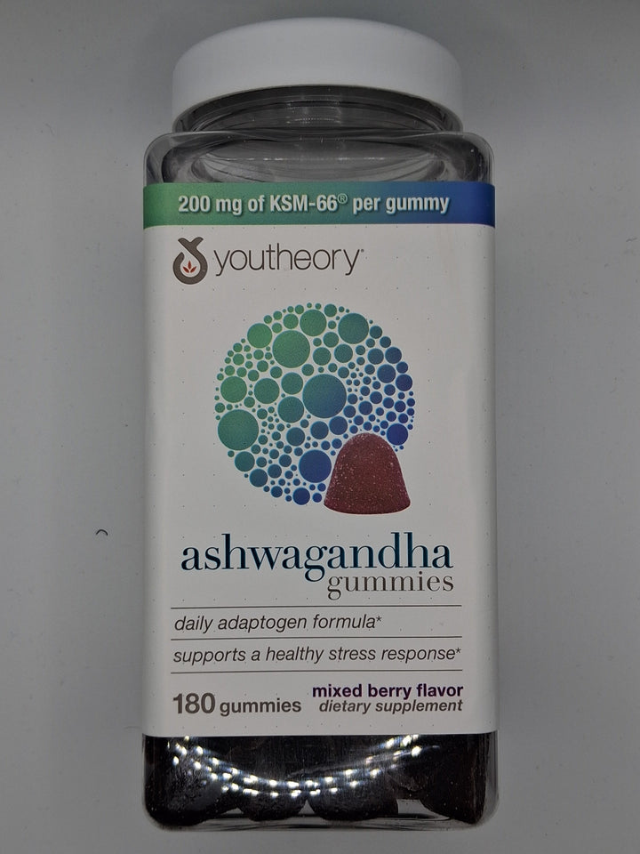 Youtheory Ashwagandha, 180 Gummies, Mixed Berry