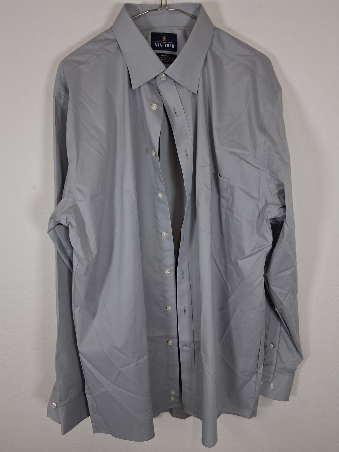 Stafford - Dress Shirt - Size: X-Tall fit 17, 35/36