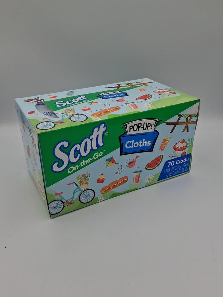 Scott On-the-Go Pop-Up Cloths, 70 Cloths Box