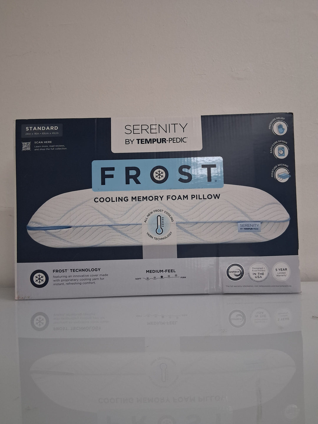 Serenity by Tempur-Pedic, Frost Memory Foam Pillow