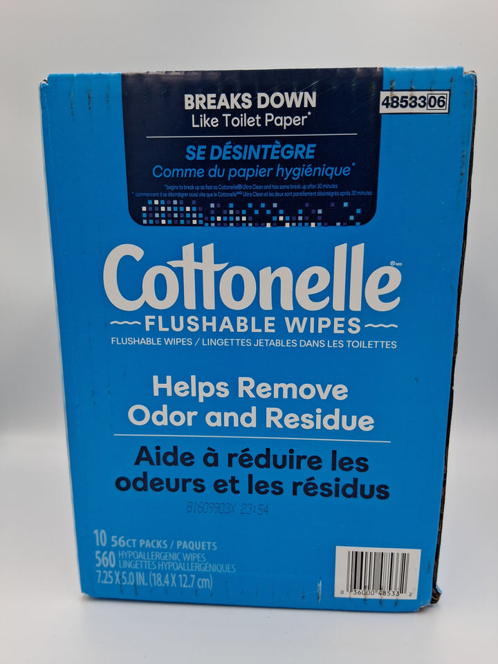 Cottonelle - Flushable Wipes, 10 pack, 56 count per pack