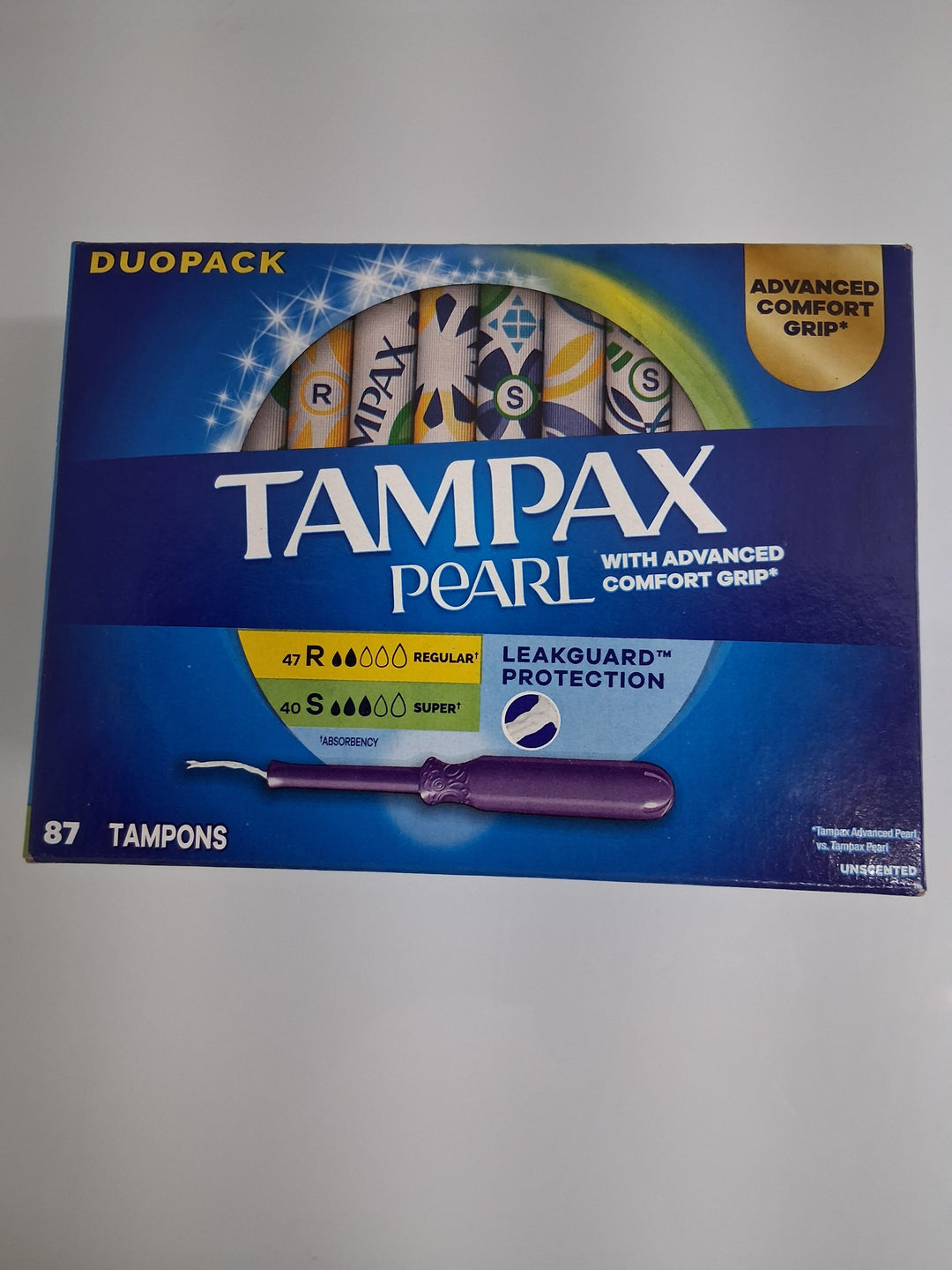 Tampax Pearl Tampons, Duopack, 87 Count