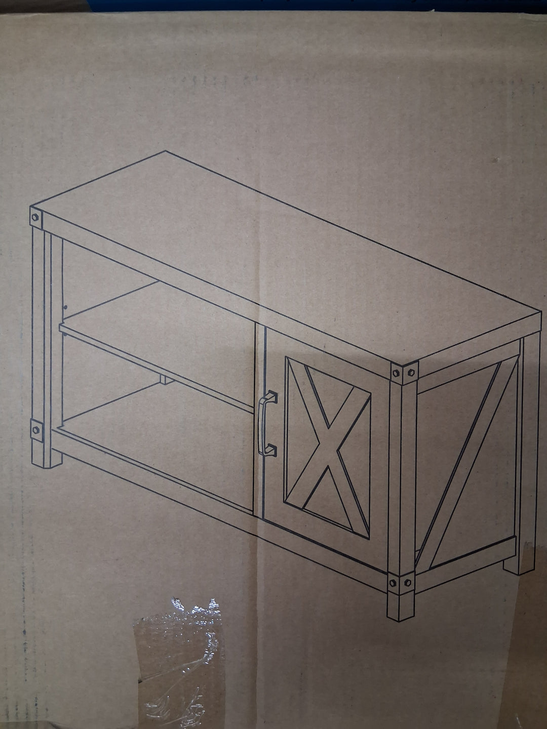 Alphamount Farmhouse-Style TV Stand