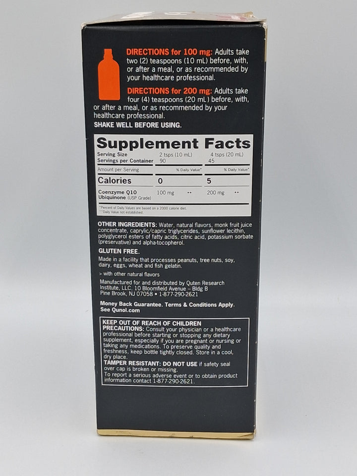 Qunol Liquid CoQ10 100mg., 30.4 fl oz
