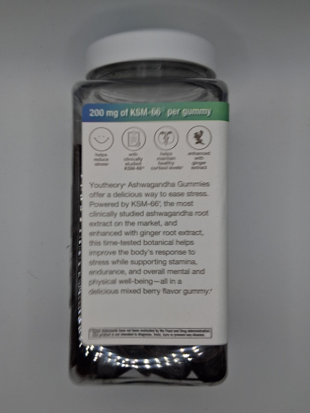 Youtheory Ashwagandha, 180 Gummies, Mixed Berry