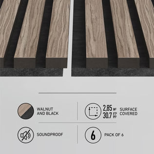 Sonolok Sound-Absorbing Wall Panel Kit,  Pack of 6 - by Artika